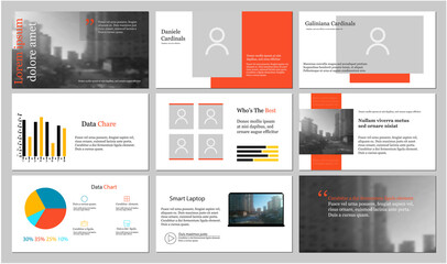 Obraz na płótnie Canvas Elements of infographics for presentations templates. Leaflet, Annual report, book cover design. Brochure, layout, Flyer layout template design. Vector Illustration