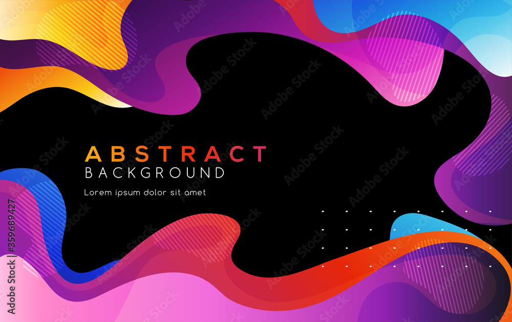 Poster Moving colorful abstract background. Dynamic Effect. Vector Illustration. Design Template.