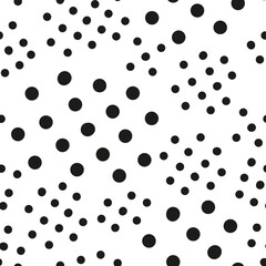 Vector abstract seamless background with spots, dots and lines. Great for paper, card, wallpaper, banner, fabric, interior. Hand drawn illustration.