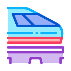 electromagnetic train icon vector. electromagnetic train sign. color symbol illustration
