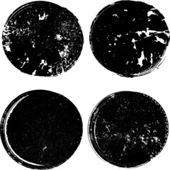 Grunge circle shape . Stamp vector distress texture