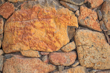 Red stone wall background