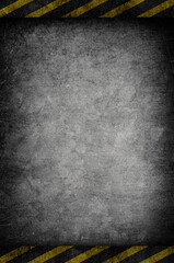 Caution frame with grunge space