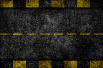 Caution frame with grunge space