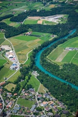 aerial view of the river Aare between Bern and Thun © schame87