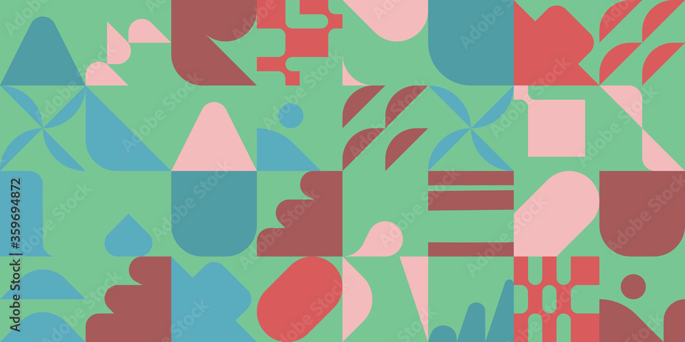 Poster geometric abstract vector elements design
