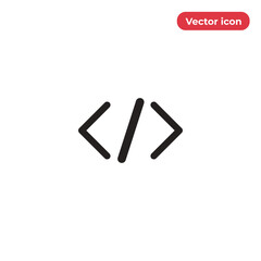 Coding vector icon, simple sign for web site and mobile app.