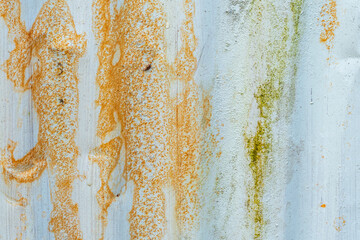 rusty metal background with orange stains