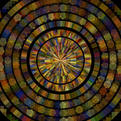 abstract fractal blur circle pattern