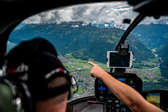 flying over Interlaken by Helicopter