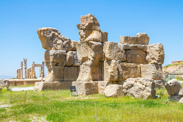 Ancient ruins of Persepolis and Necropolis historical site - UNESCO World Heritage site, Shiraz,...