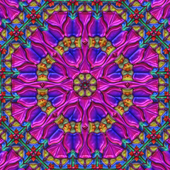 3d effect - abstract mandala style pattern