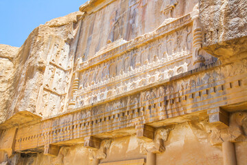 Ancient ruins of Persepolis and Necropolis historical site - UNESCO World Heritage site, Shiraz,...