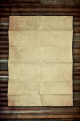 old poster on rusty zinc background