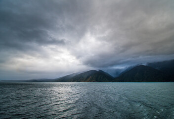 Landscape of Milford Sound in Fiordland National Park in New Zealand