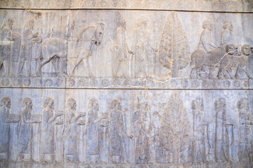 Ancient ruins of Persepolis and Necropolis historical site - UNESCO World Heritage site, Shiraz,...