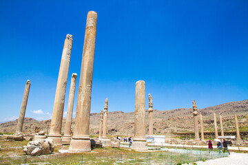 Ancient ruins of Persepolis and Necropolis historical site - UNESCO World Heritage site, Shiraz,...