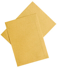 Brown paper envelope isolated on white background with clipping path.