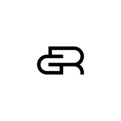 GR G R letter logo design vector