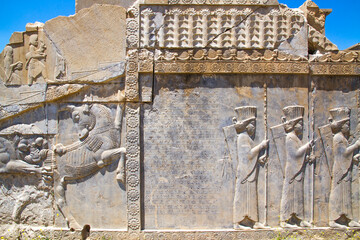 Ancient ruins of Persepolis and Necropolis historical site - UNESCO World Heritage site, Shiraz,...