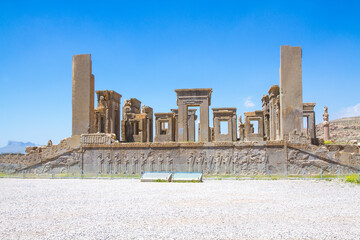 Ancient ruins of Persepolis and Necropolis historical site - UNESCO World Heritage site, Shiraz,...