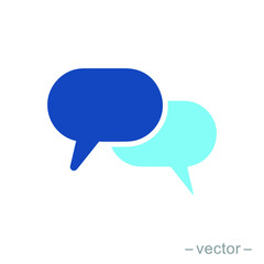 Chat icon in flat style isolated. Vector Symbol illustration.