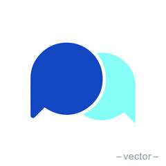Chat icon in flat style isolated. Vector Symbol illustration.