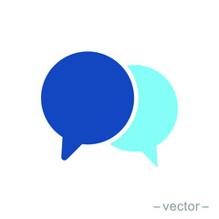 Chat icon in flat style isolated. Vector Symbol illustration.