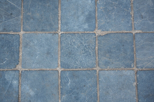 Background of a blue slate in the square form of tiles