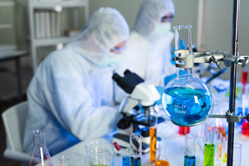 Fototapeta premium scientist working in laboratory