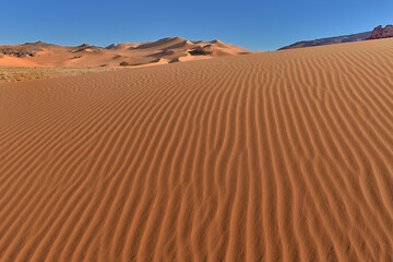 Fototapeta na wymiar SAHARA DESERT SAND DUNES IN TASSILI NATIONAL PARK IN ALGERIA