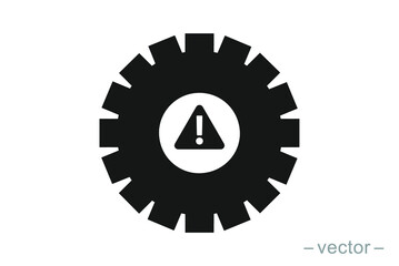 System error icon vector, system not working sign. Solid Style. EPS 10