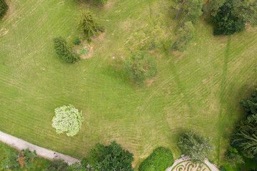 city park, square, view from above