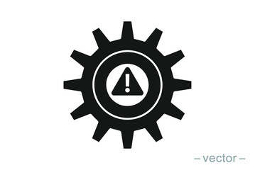 System error icon vector, system not working sign. Solid Style. EPS 10