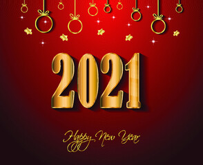 2021 Happy New Year background for your seasonal invitations, festive posters, greetings cards.