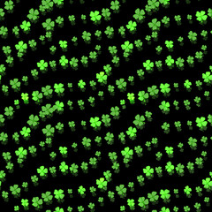 Green shamrocks pattern. St Patricks day background