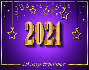 2021 Merry Christmas background for your seasonal invitations, festival posters, greetings cards.