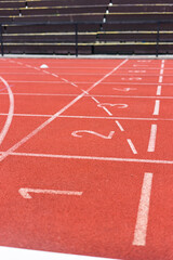 red rubber running track
