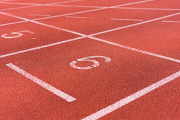 red rubber running track