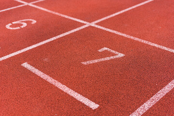 red rubber running track