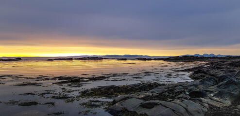 sunset in the mountains