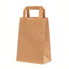 paper bag isolated on white background.