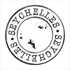 Obraz na płótnie Canvas Seychelles Map Symbol. Round Design Stamp. Travel and Business Vector.