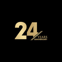 24th year celebrating anniversary logo design