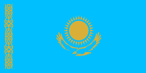 国旗　カザフスタン