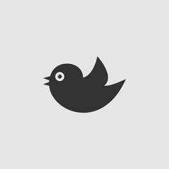 Bird icon flat