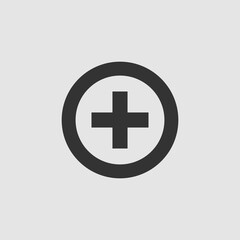 Fototapeta premium Medical cross icon flat