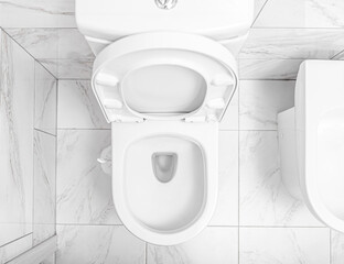 Toilet in the bathroom.
