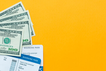 Passports, money, tickets, vacation concept. Summer journey preparation. Planning holidays, cheking documents, choosing destination point, having fun.