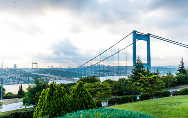View of the Istanbul Bosphorus from Otagtepe.